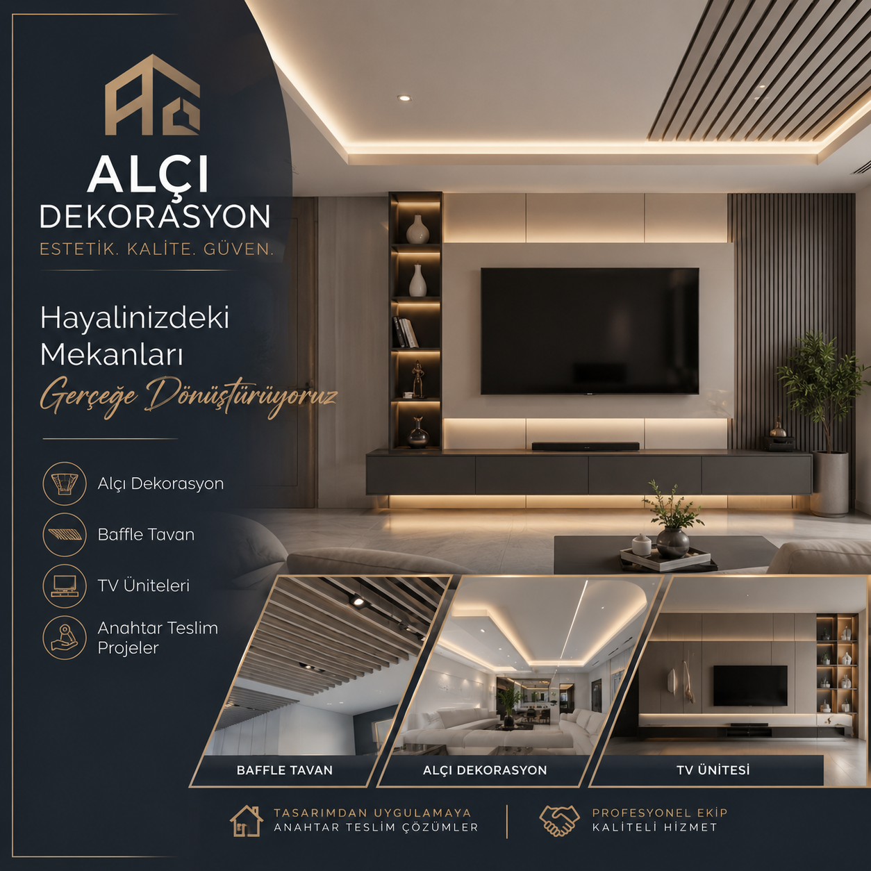 Bursa Alçı Dekorasyon ve Asma Tavan Uygulama Örneği